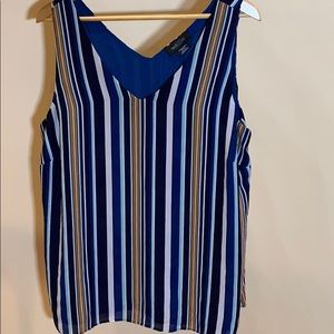 MICHELS STUDIO reversible striped tank top Sz14